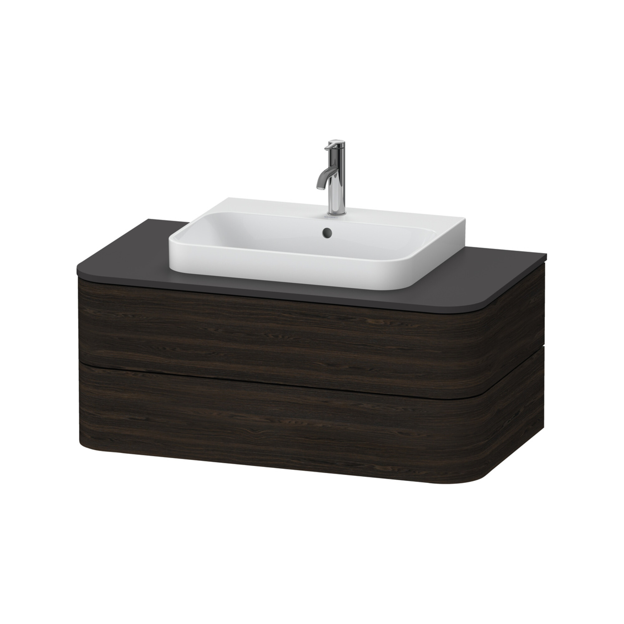Duravit Waschtischunterschrank o. ES Happy D.2 Plus 40,8x100x55cm, 2 SchKa., Nussb gebürstet