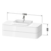 Duravit Waschtischunterschrank o. ES Happy D.2 Plus 40,8x130cm, 2 SchKa., mediterrane Eiche-5