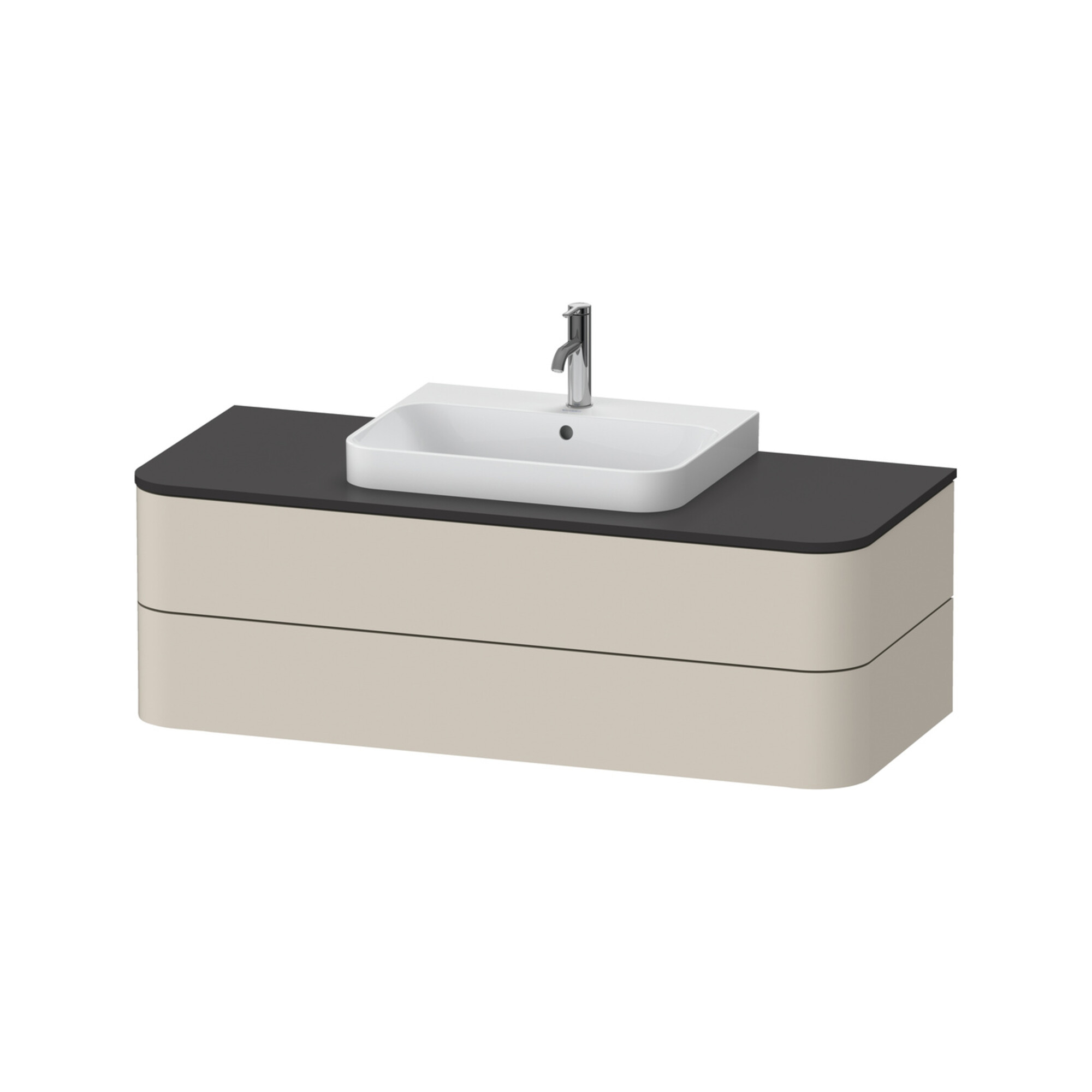 Duravit Waschtischunterschrank o. ES Happy D.2 Plus 40,8x130cm, 2 SchKa., taupe supermatt