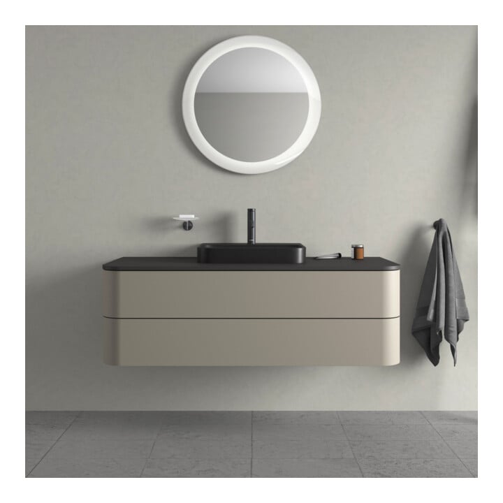 Duravit Waschtischunterschrank o. ES Happy D.2 Plus 40,8x130x55cm, 2 SBK, steingrau s-matt