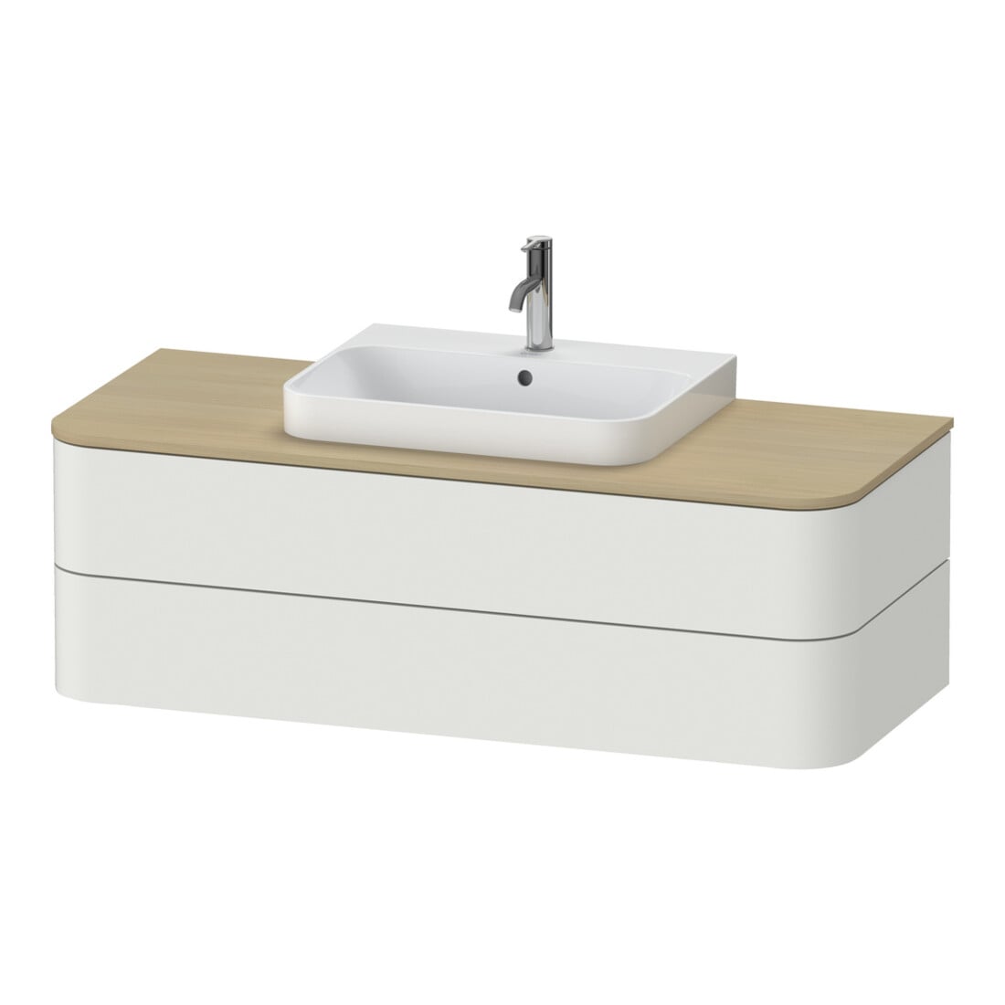 Duravit Waschtischunterschrank o. ES Happy D.2 Plus 40,8x130x55cm, 2 SchKa., Nord we. s-matt