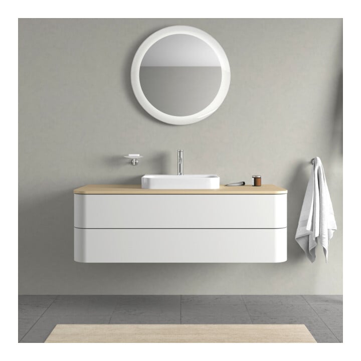 Duravit Waschtischunterschrank o. ES Happy D.2 Plus 40,8x130x55cm, 2 SchKa., Nord we. s-matt