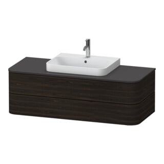 Duravit Waschtischunterschrank o. ES Happy D.2 Plus 40,8x130x55cm, 2 SchKa., Nussb gebürstet
