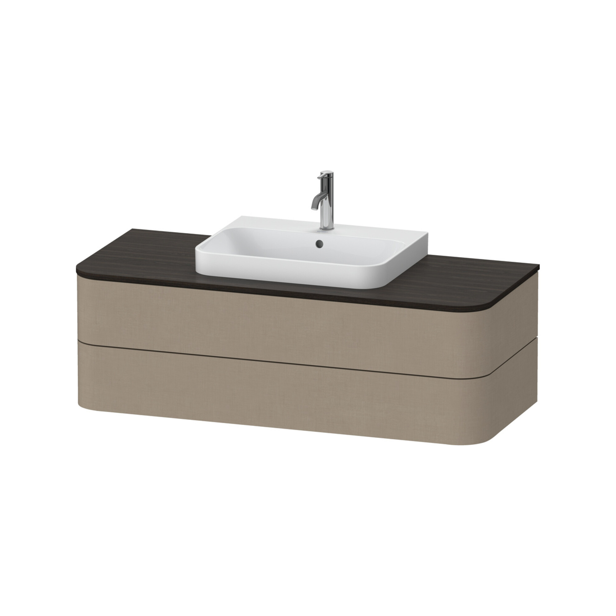 Duravit Waschtischunterschrank o. ES Happy D.2 Plus 40,8x130x55cm, 2 Schubkästen, leinen