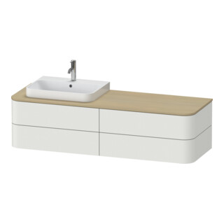 Duravit Waschtischunterschrank o. ES Happy D.2 Plus 40,8x160cm, 4 SBK, Nord we. s-matt, li