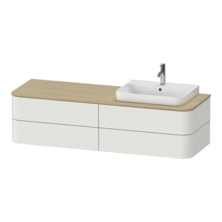 Duravit Waschtischunterschrank o. ES Happy D.2 Plus 40,8x160cm, 4 SBK, Nord we. s-matt, re