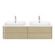 Duravit Waschtischunterschrank o. ES Happy D.2 Plus 40,8x160cm, 4 SchKa., BP b, Medit. Eiche