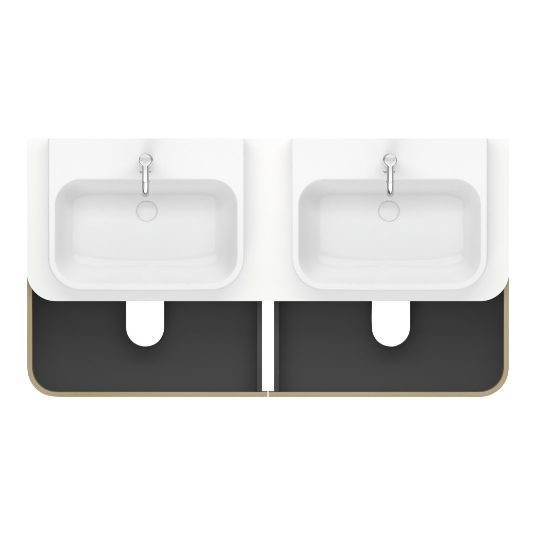 Duravit Waschtischunterschrank o. ES Happy D.2 Plus 40,8x160cm, 4 SchKa., BP b, Medit. Eiche