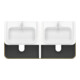 Duravit Waschtischunterschrank o. ES Happy D.2 Plus 40,8x160cm, 4 SchKa., BP b, Medit. Eiche