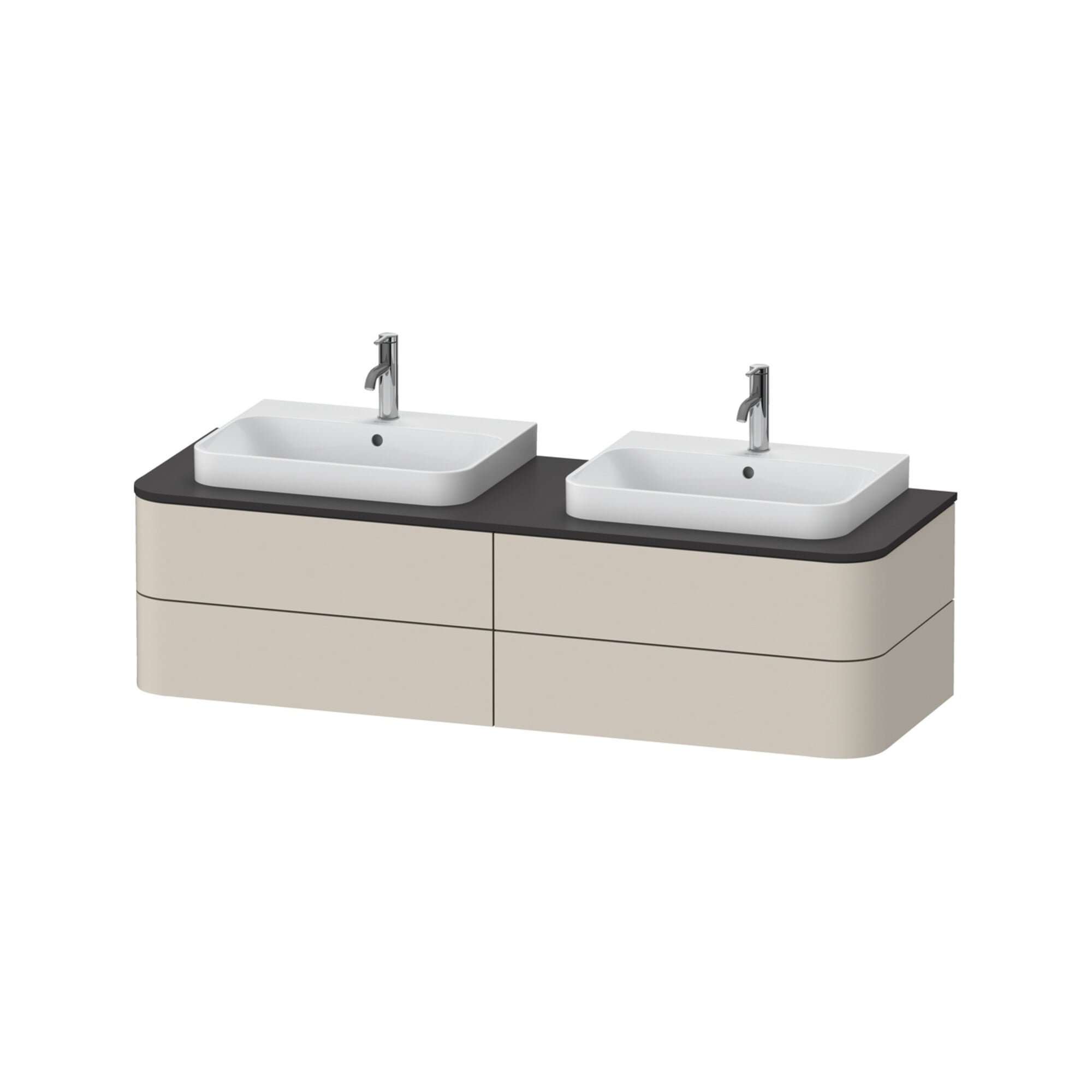 Duravit Waschtischunterschrank o. ES Happy D.2 Plus 40,8x160cm, 4 SchKa., BP b, Tau matt