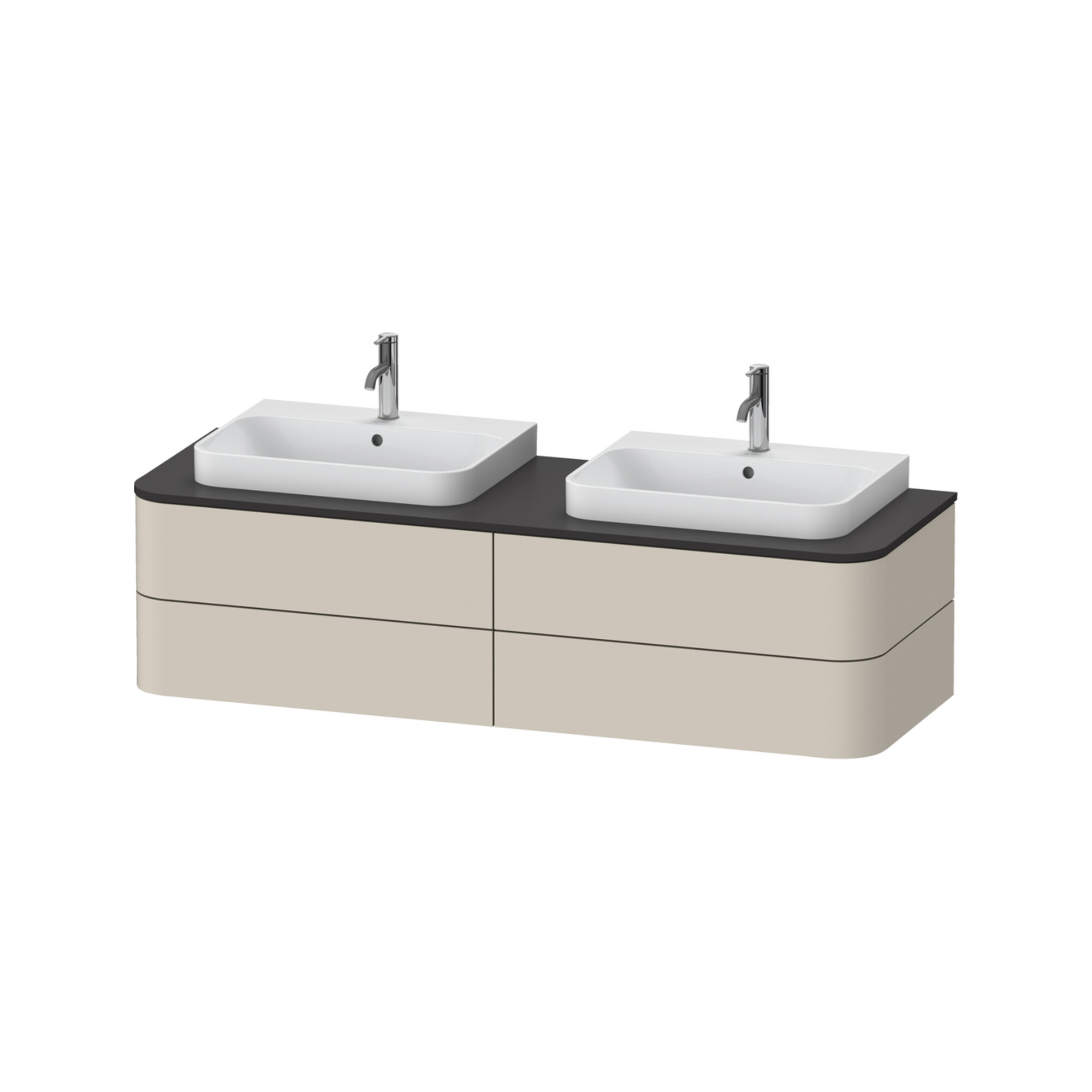 Duravit Waschtischunterschrank o. ES Happy D.2 Plus 40,8x160cm, 4 SchKa., BP b, Tau matt