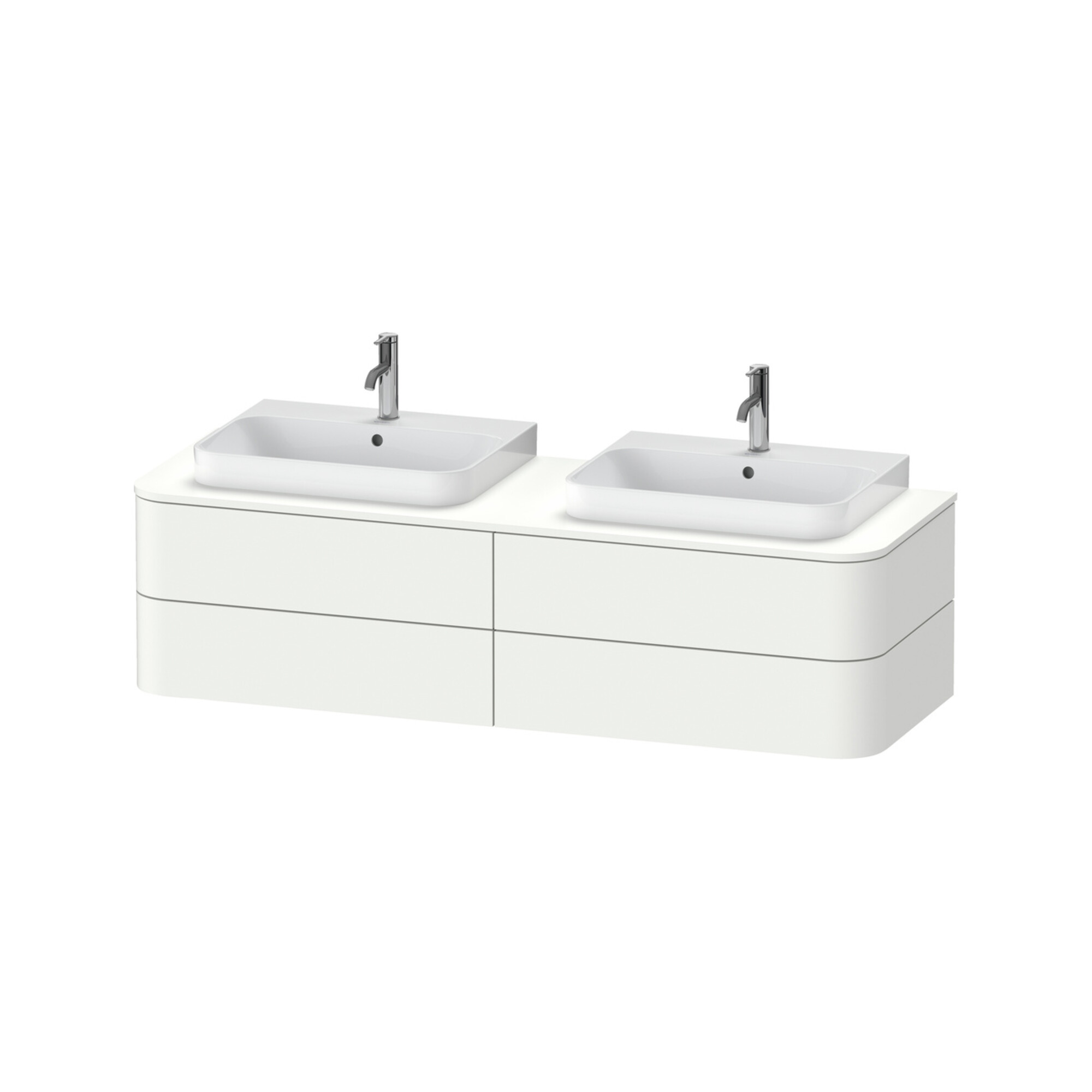 Duravit Waschtischunterschrank o. ES Happy D.2 Plus 40,8x160cm, 4 SchKa., BP b, we. matt