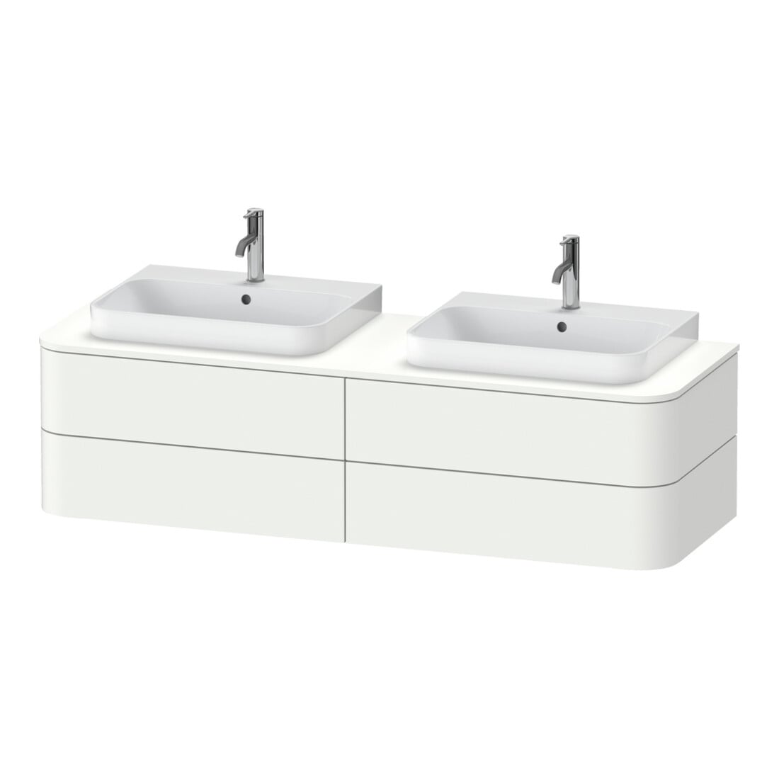 Duravit Waschtischunterschrank o. ES Happy D.2 Plus 40,8x160cm, 4 SchKa., BP b, we. matt