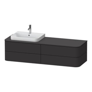 Duravit Waschtischunterschrank o. ES Happy D.2 Plus 40,8x160cm, 4 SchKa., BP l, graph matt