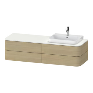 Duravit Waschtischunterschrank o. ES Happy D.2 Plus 40,8x160cm, 4 SchKa., BP r, Medit. Eiche