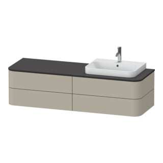 Duravit Waschtischunterschrank o. ES Happy D.2 Plus 40,8x160cm, 4 SchKa., BP r, Tau s-matt