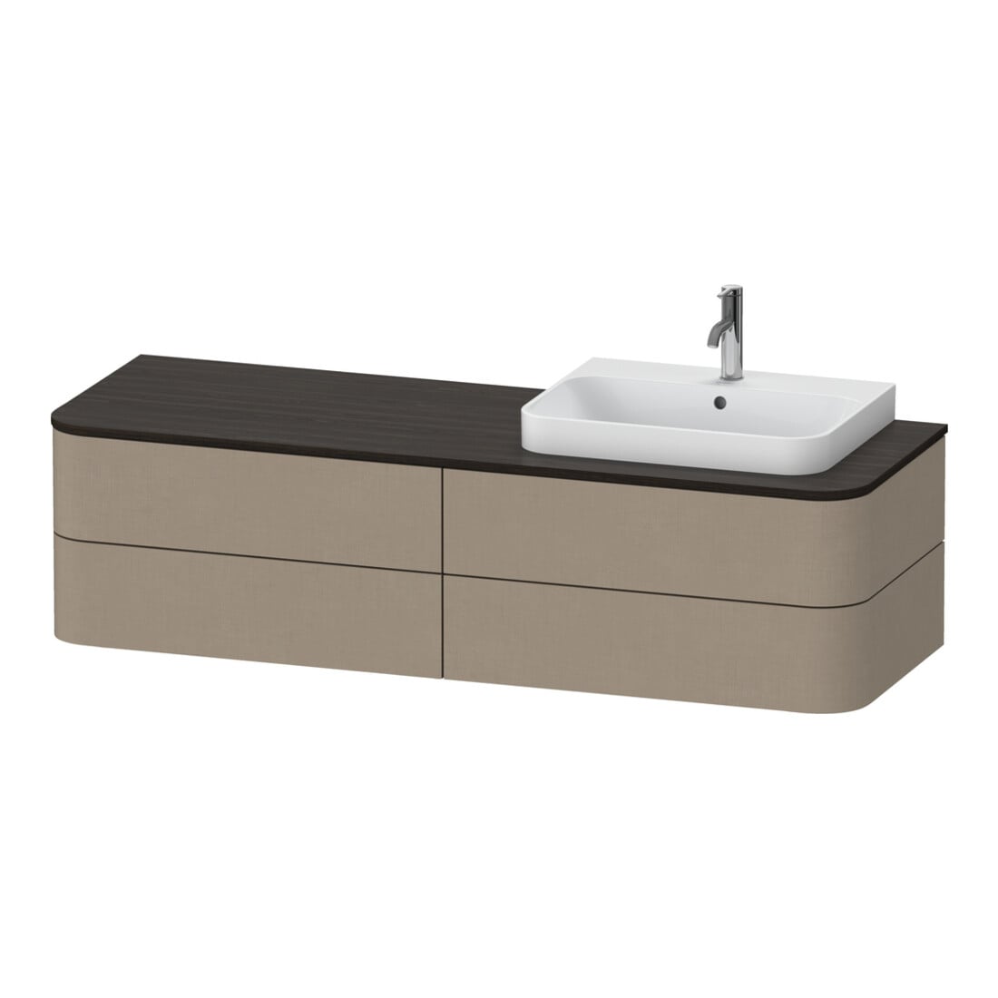 Duravit Waschtischunterschrank o. ES Happy D.2 Plus 40,8x160cm, 4 SchKa., leinen, rechts