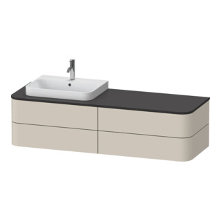 Duravit Waschtischunterschrank o. ES Happy D.2 Plus 40,8x160cm, 4 SchKa., Tau matt, links