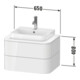 Duravit Waschtischunterschrank o. ES Happy D.2 Plus 40,8x65cm, 2 SchKa., nussbaum gebürstet