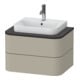 Duravit Waschtischunterschrank o. ES Happy D.2 Plus 40,8x65cm, 2 SchKa., taupe seidenmatt-1