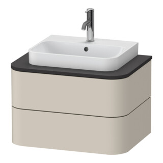 Duravit Waschtischunterschrank o. ES Happy D.2 Plus 40,8x65cm, 2 SchKa., taupe supermatt