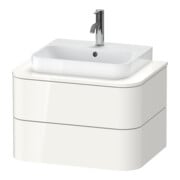 Duravit Waschtischunterschrank o. ES Happy D.2 Plus 40,8x65cm, 2 Schubkästen, weiß Hochglanz