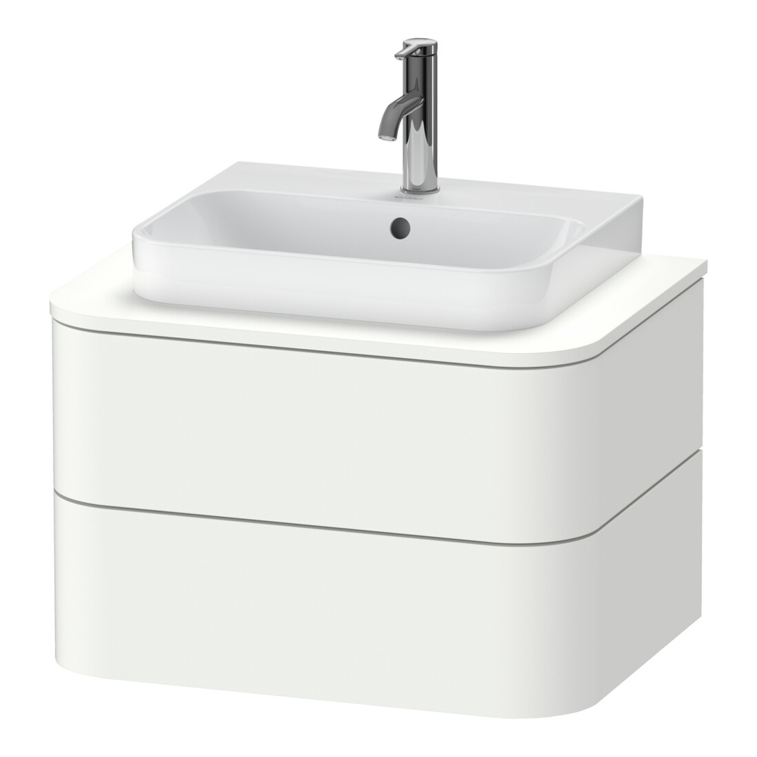 Duravit Waschtischunterschrank o. ES Happy D.2 Plus 40,8x65cm, 2 Schubkästen, weiß supermatt