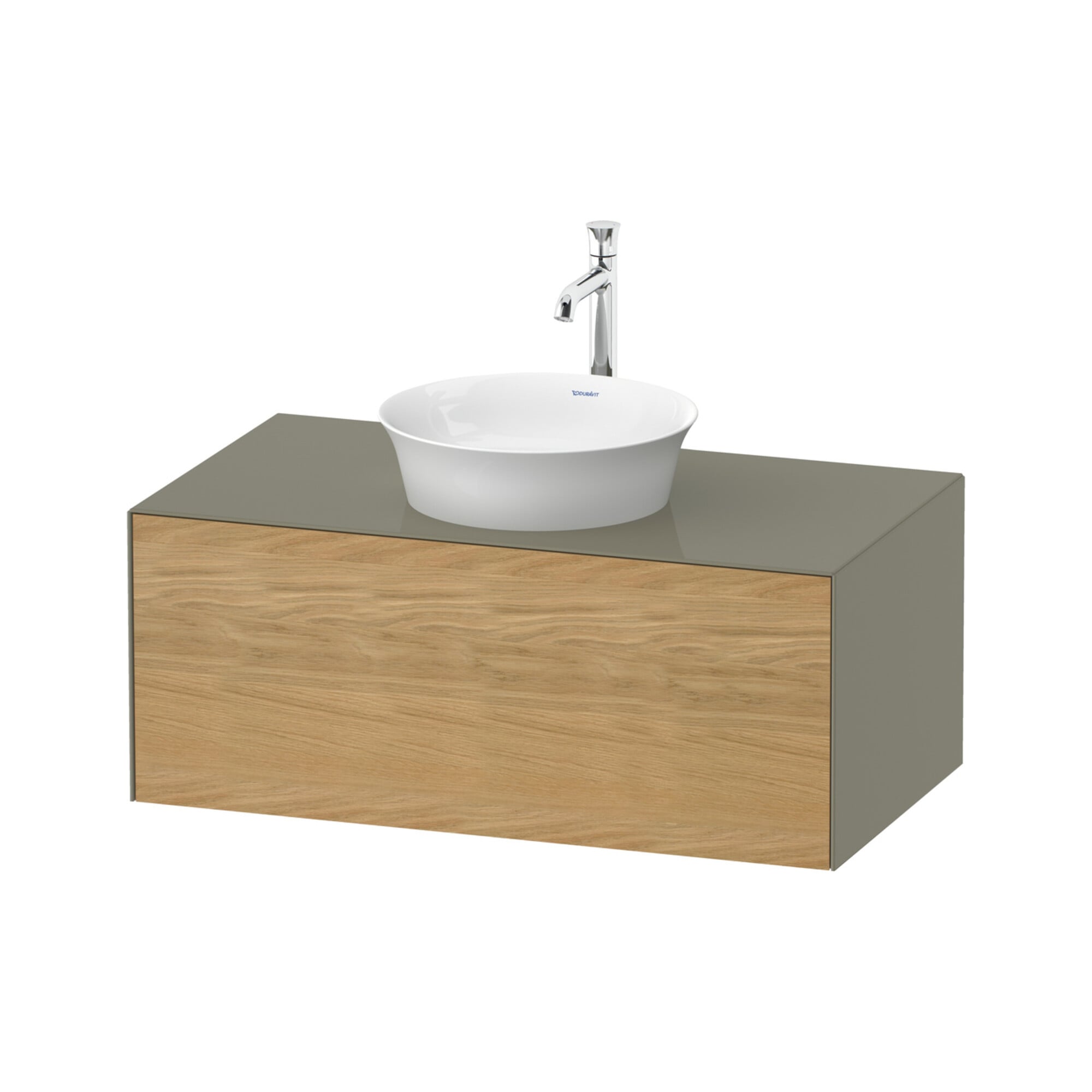 Duravit Waschtischunterschrank o. ES White Tulip 40,8x100x 55, 1 A, Ei Nat mas/steing hgl