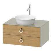 Duravit Waschtischunterschrank o. ES White Tulip 40,8x80x 55, 2 SBK, m G, E N tau s-matt