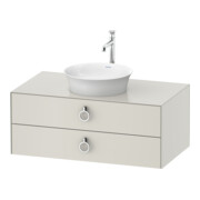 Duravit Waschtischunterschrank o. ES White Tulip 40,8x80x 55, 2 SBK, m G, Nord we. s-matt