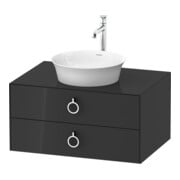 Duravit Waschtischunterschrank o. ES White Tulip 40,8x80x 55, 2 SchKa., m Gr., graph hgl