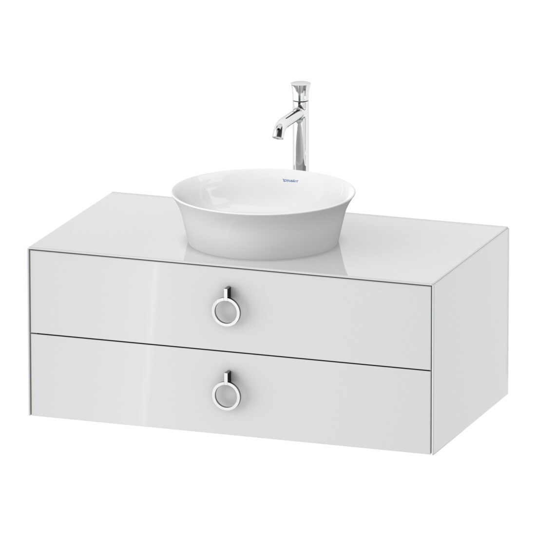 Duravit Waschtischunterschrank o. ES White Tulip 40,8x80x 55, 2 SchKa., m Gr., we. hgl