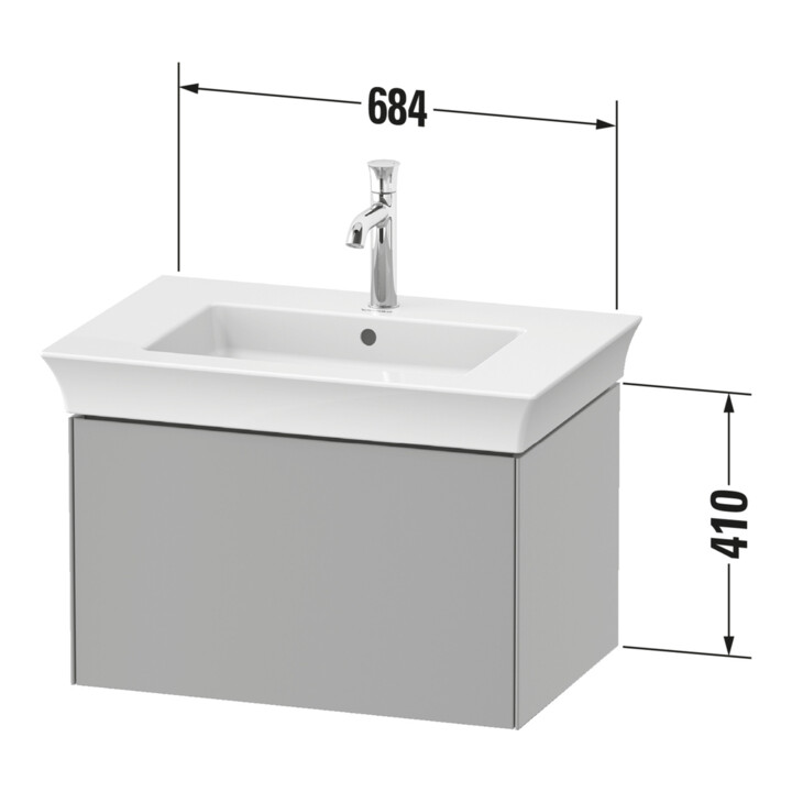 Duravit Waschtischunterschrank o. ES White Tulip 41x68,4x45,8cm, 1 A, E N no we. s-matt