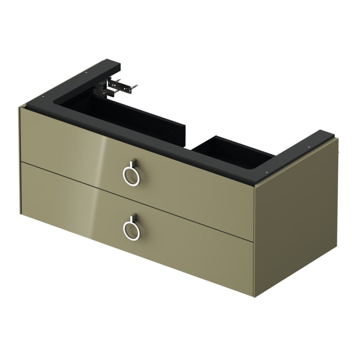 Duravit Waschtischunterschrank o. ES White Tulip 41x98,4x45,8cm, 2 SBK m G, steingrau hgl