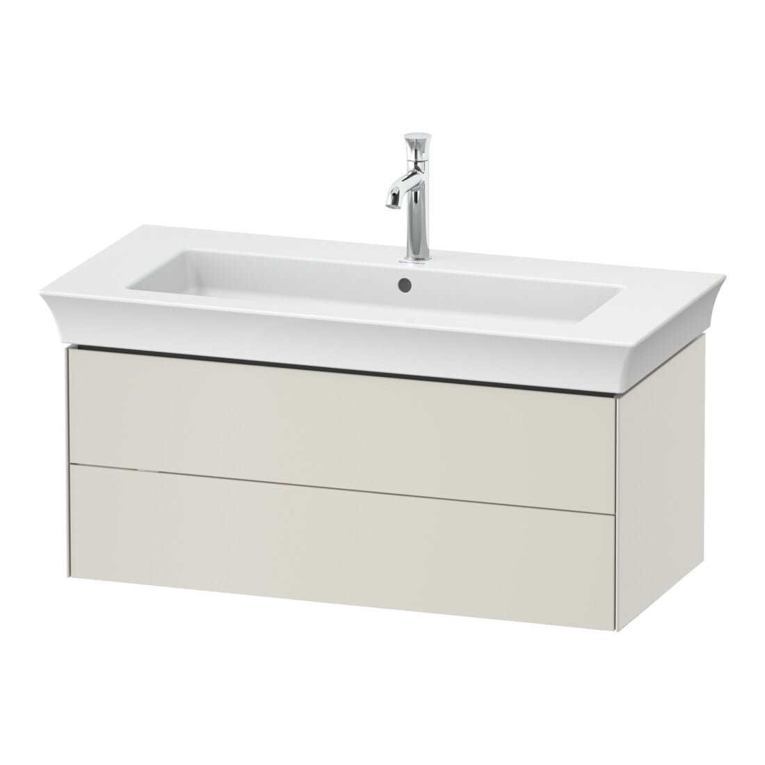 Duravit Waschtischunterschrank o. ES White Tulip 41x98,4x45,8cm, 2 SBK, Nord we. s-matt