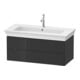 Duravit Waschtischunterschrank o. ES White Tulip 41x98,4x45,8cm, 2 SchKa., graph hgl-1