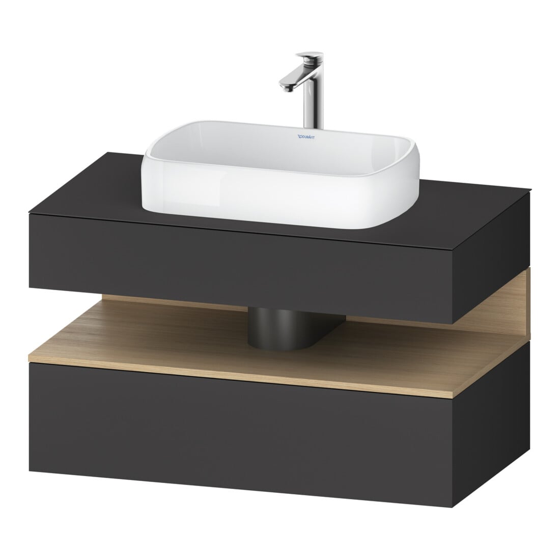 Duravit Waschtischunterschrank Qatego 100x55x60cm, E na/gra m, Pl, 1 Kast
