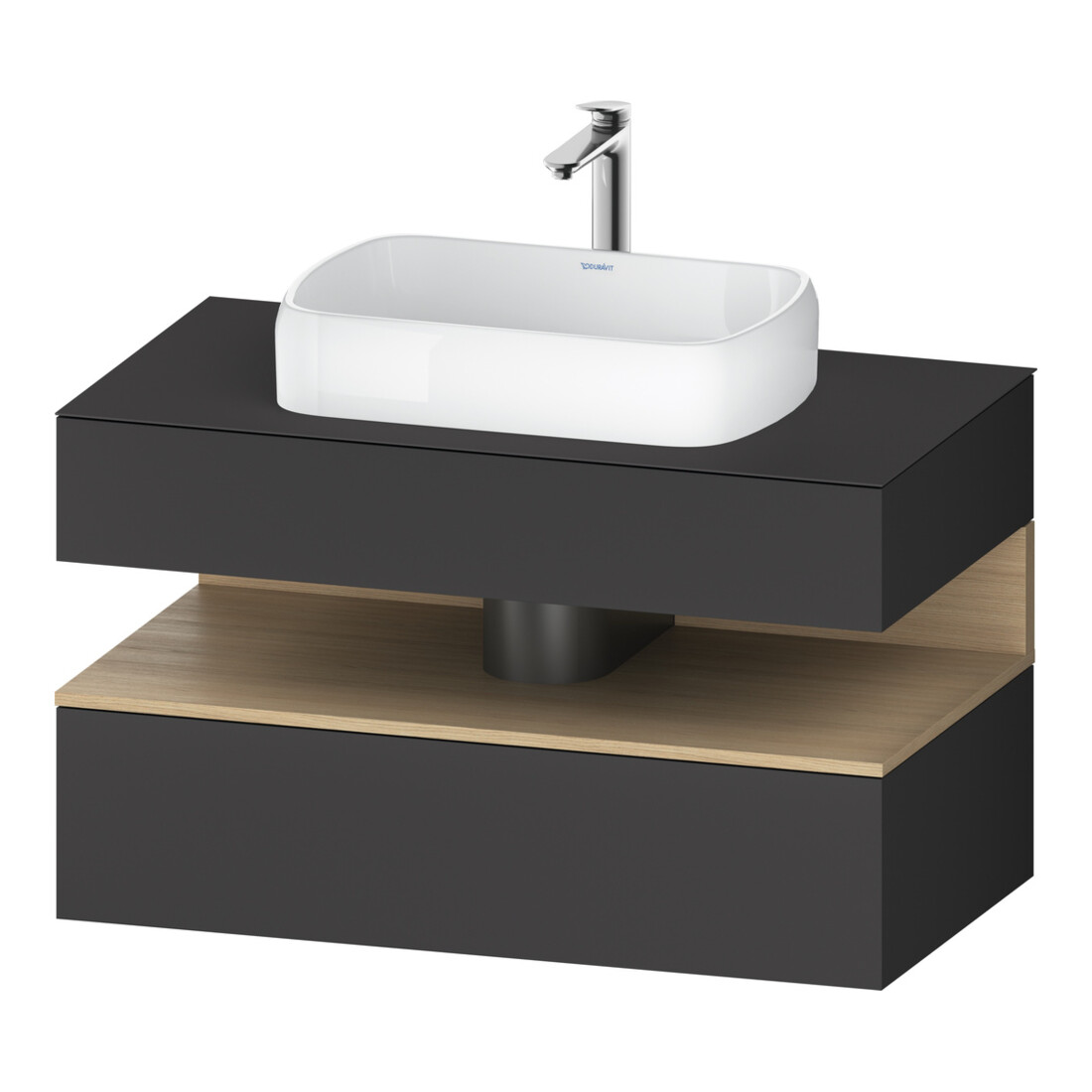 Duravit Waschtischunterschrank Qatego 100x55x60cm, E na/gra m, Pl, Nischenb