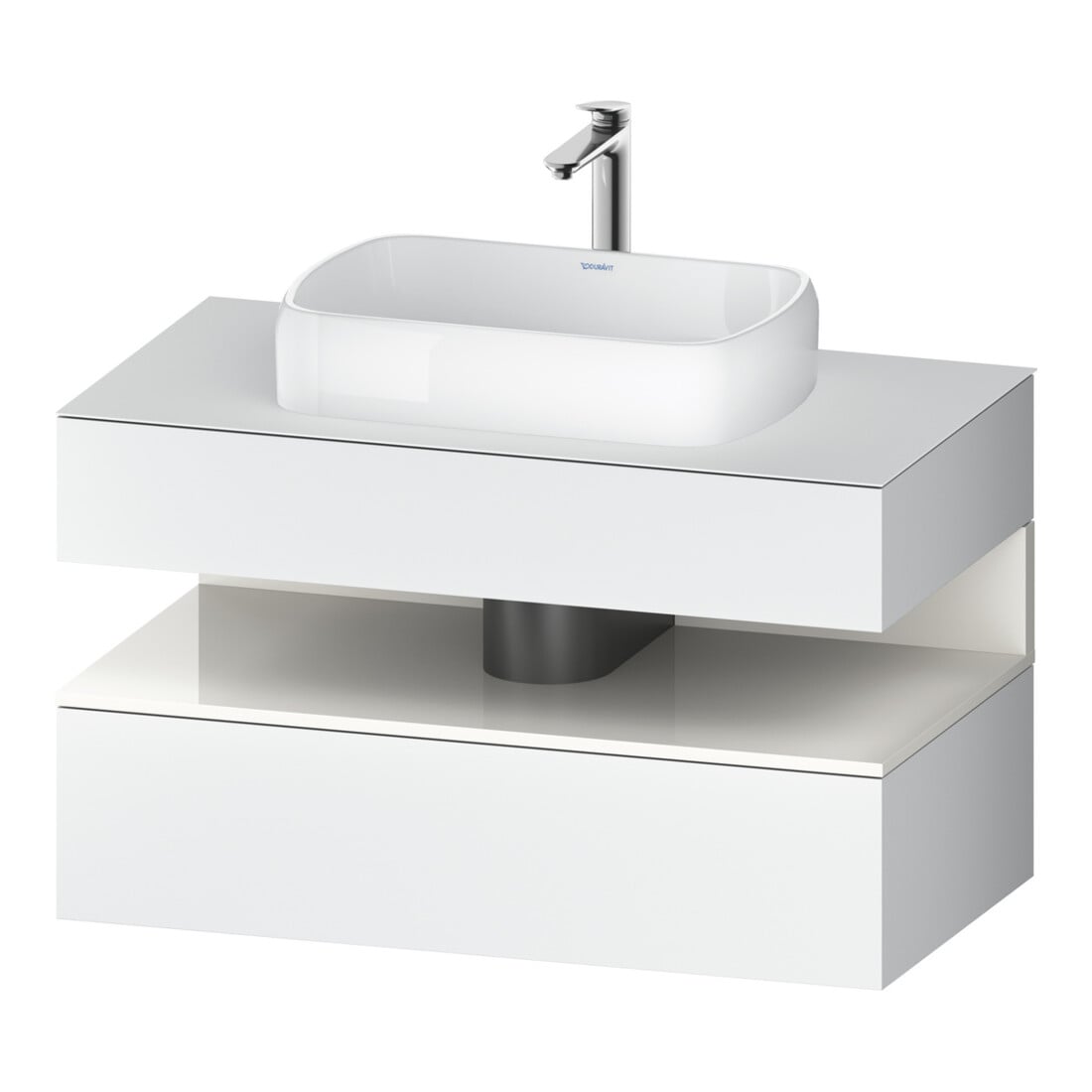 Duravit Waschtischunterschrank Qatego 100x55x60cm, w hgl/we m, Pl, 1 Kast