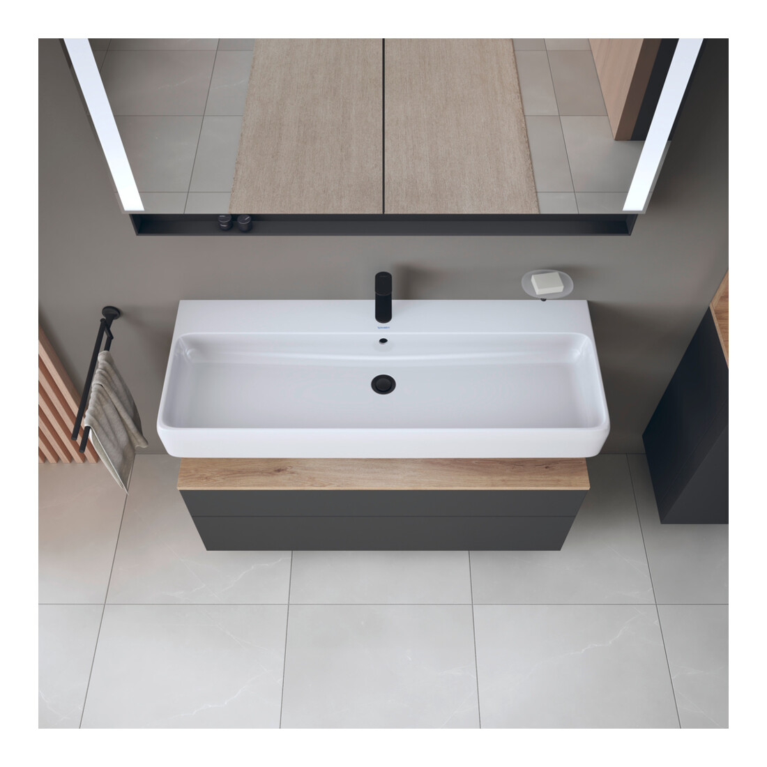 Duravit Waschtischunterschrank Qatego 119x47x59cm, E Ma/Gra m, 1 Kast, m B