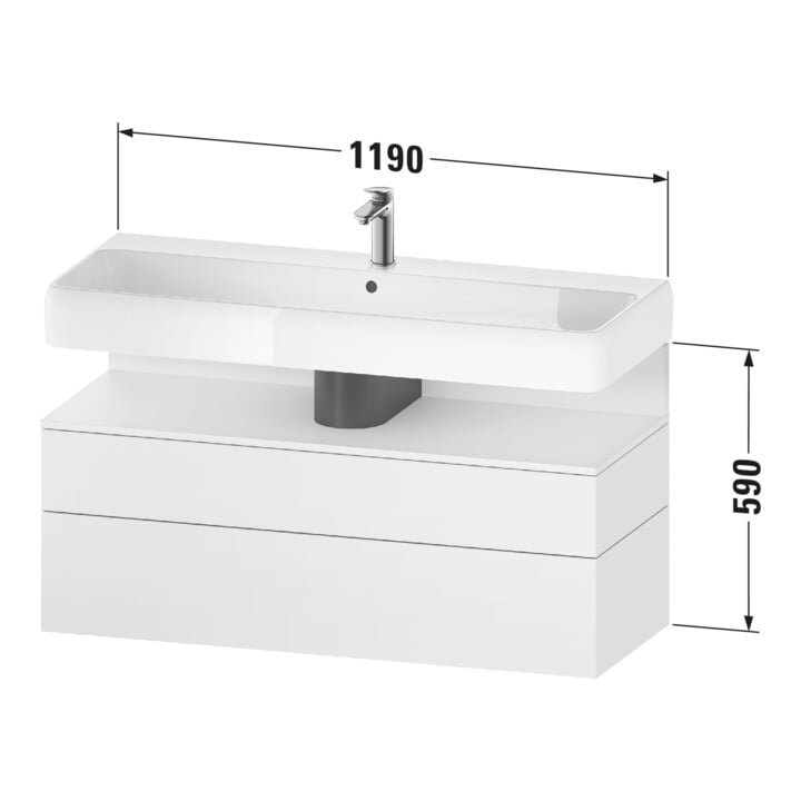 Duravit Waschtischunterschrank Qatego 119x47x59cm, E Ma/Gra m, 1 Kast, m B