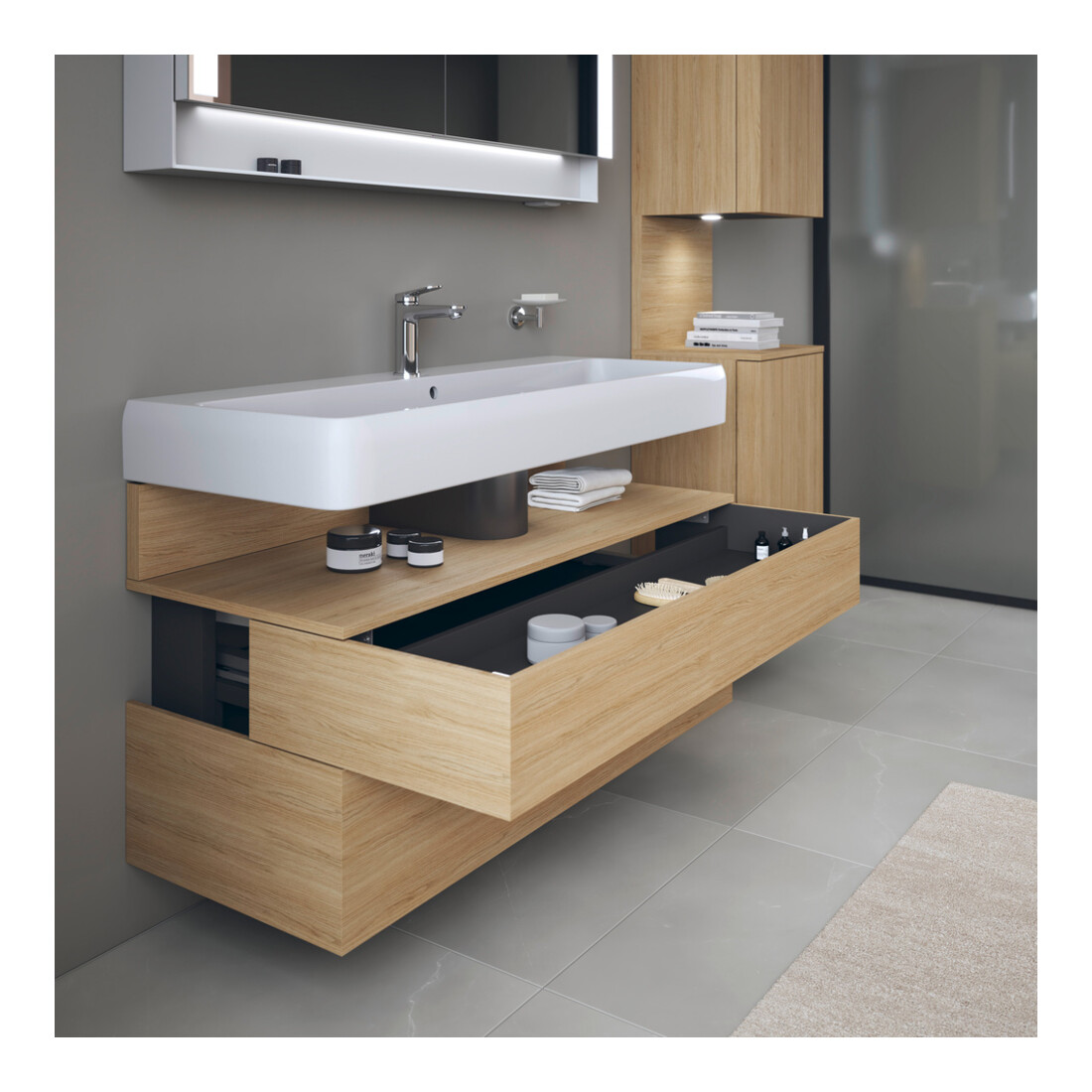Duravit Waschtischunterschrank Qatego 119x47x59cm, E N, 1 Kast, m Nischenb