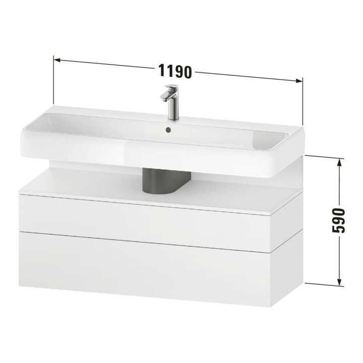 Duravit Waschtischunterschrank Qatego 119x47x59cm, E Na/E s, 1 Kast, m B