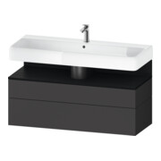 Duravit Waschtischunterschrank Qatego 119x47x59cm, E sw/gra m, 1 Kast, 1 Ausz.