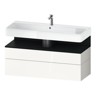 Duravit Waschtischunterschrank Qatego 119x47x59cm, E sw/we g, 1 Kast, 1 Ausz.