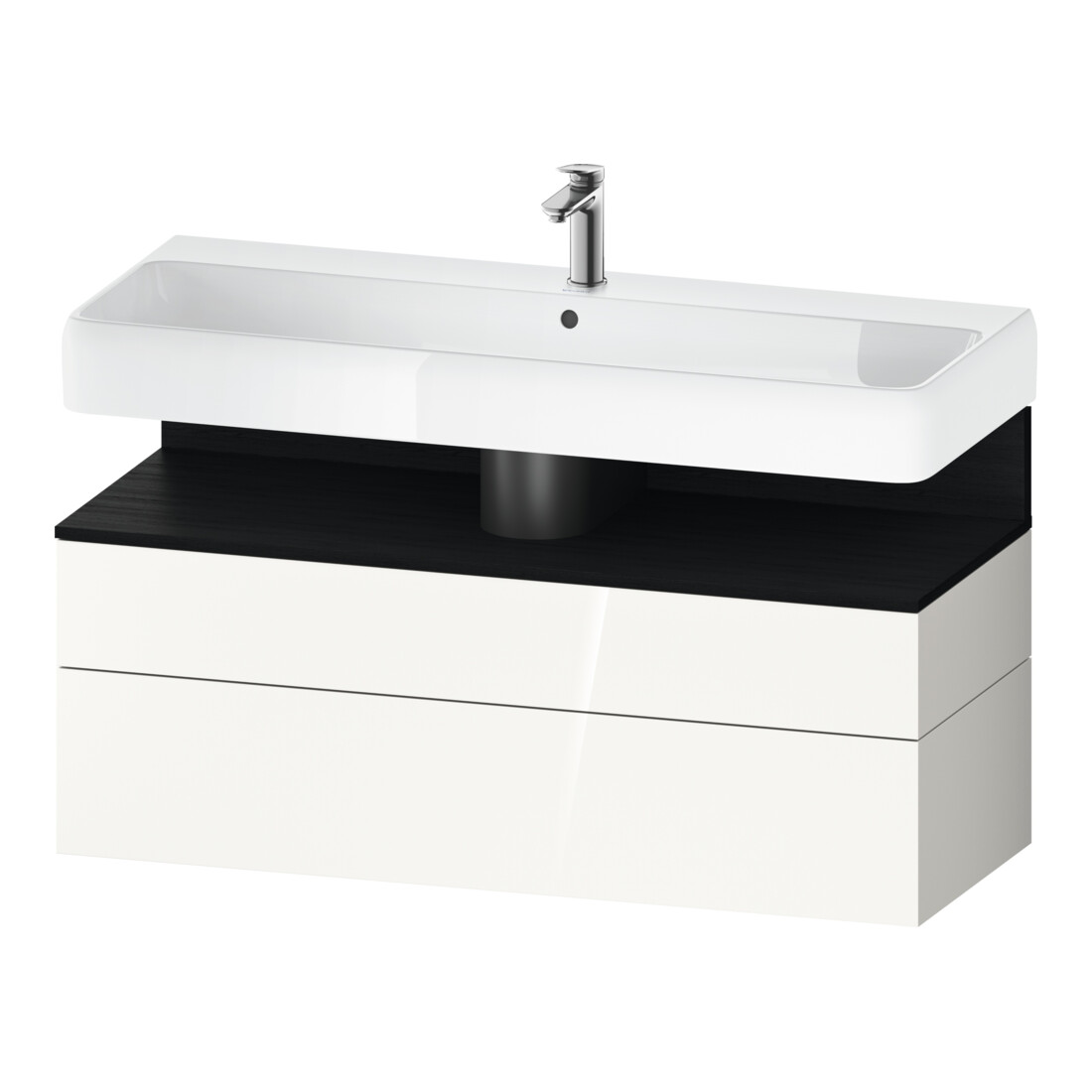 Duravit Waschtischunterschrank Qatego 119x47x59cm, E sw/we g, 1 Kast, 1 Ausz.