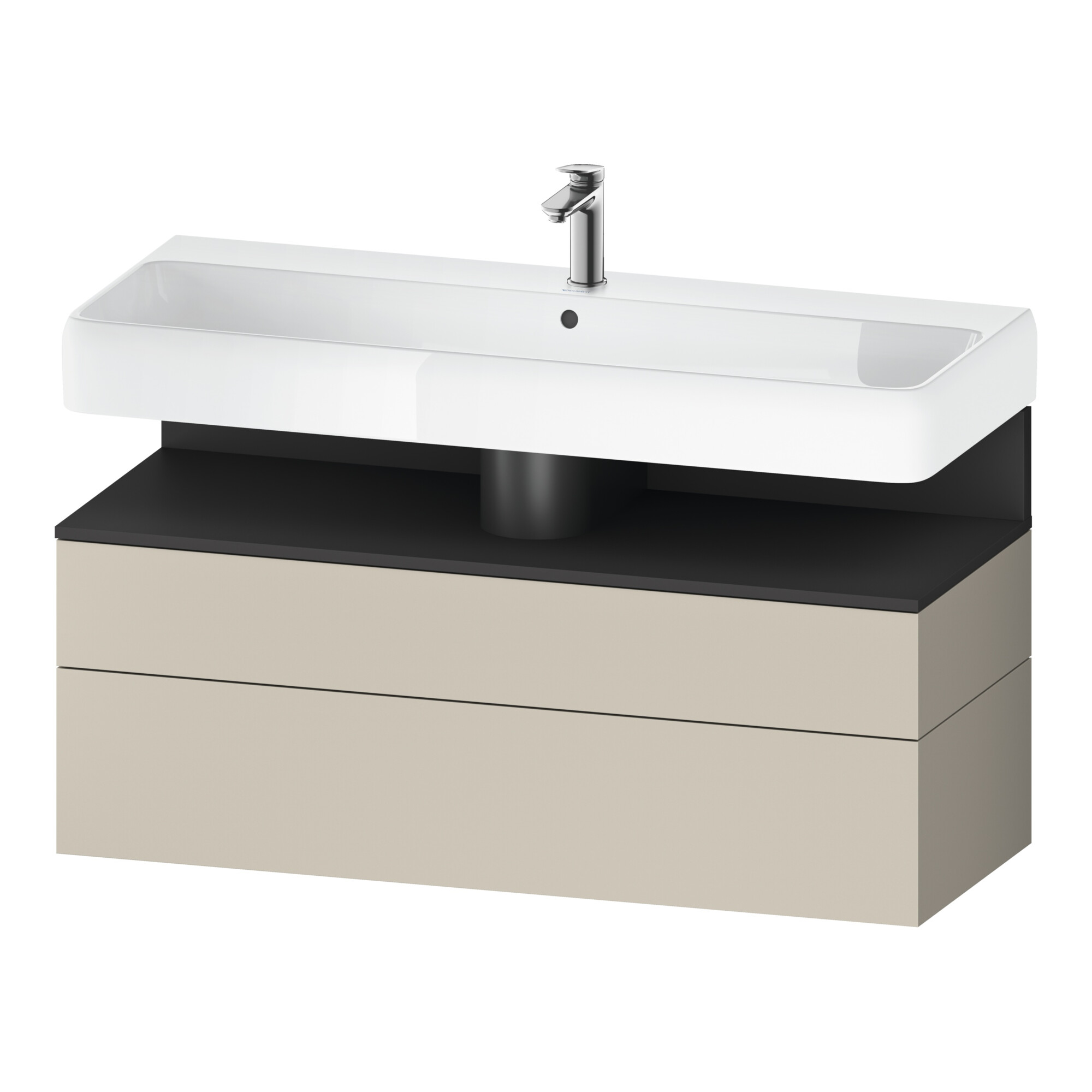 Duravit Waschtischunterschrank Qatego 119x47x59cm, gra m/ta m, 1 Kast, 1 Ausz.