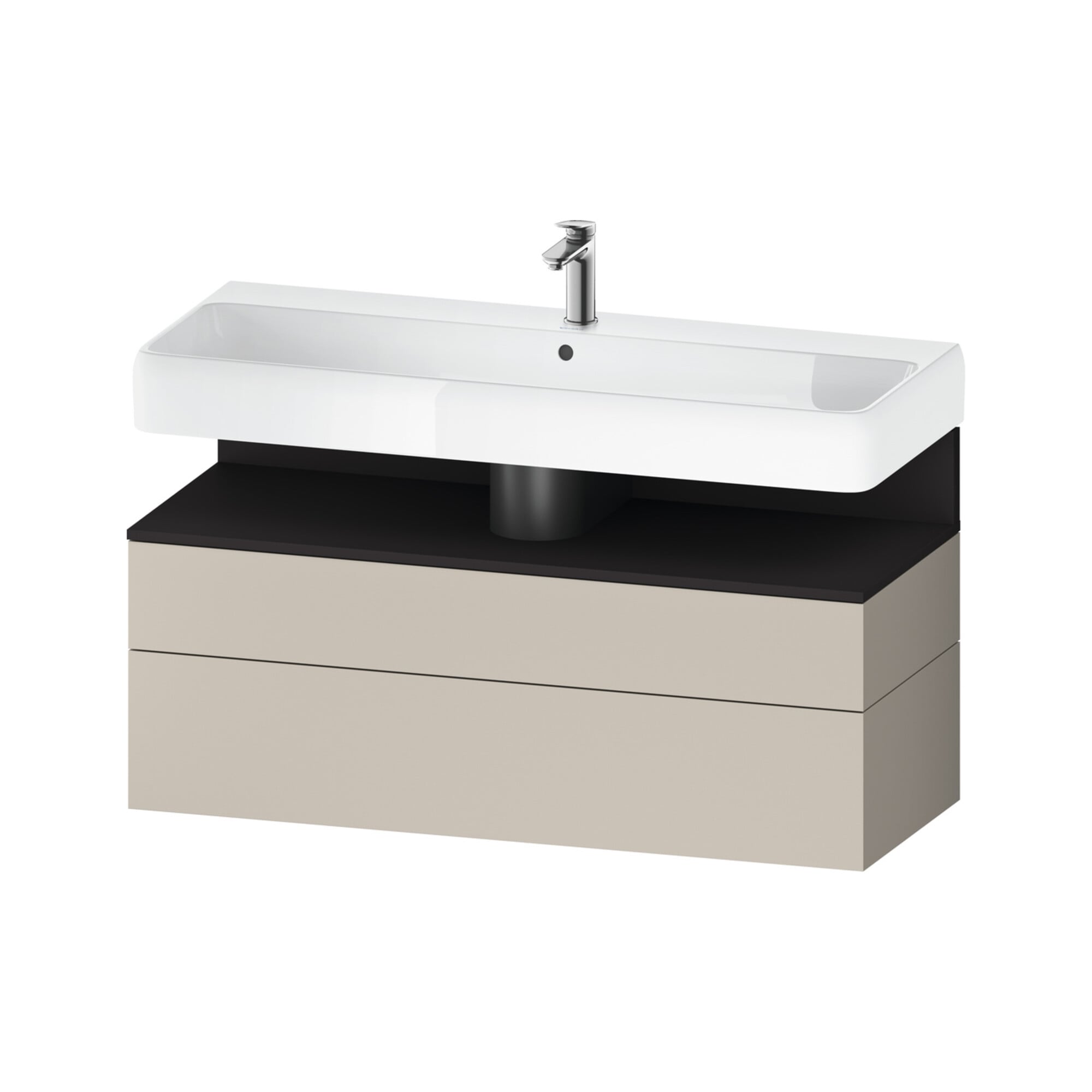 Duravit Waschtischunterschrank Qatego 119x47x59cm, gra m/ta m, 1 Kast, 1 Ausz.