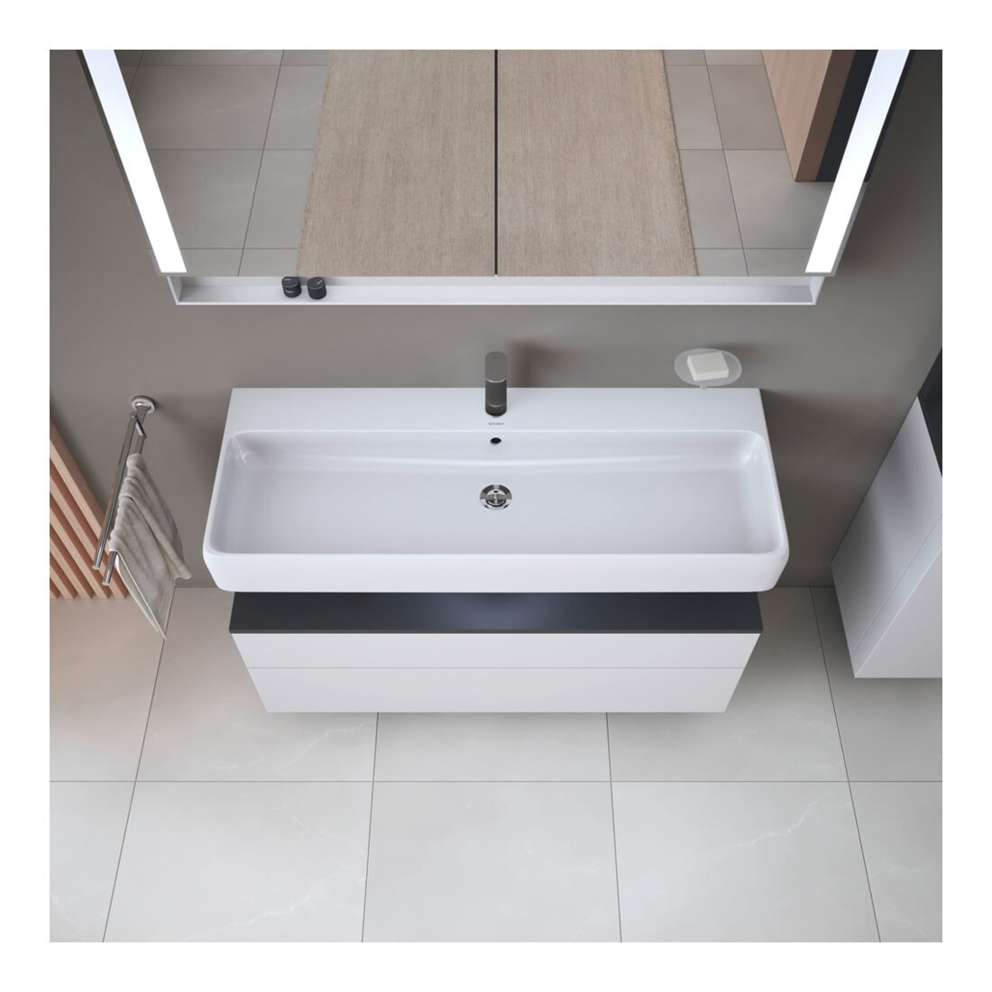 Duravit Waschtischunterschrank Qatego 119x47x59cm, gra m/we m, 1 Kast, m B