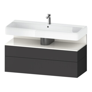 Duravit Waschtischunterschrank Qatego 119x47x59cm, w g/Gra m, 1 Kast, 1 Ausz.